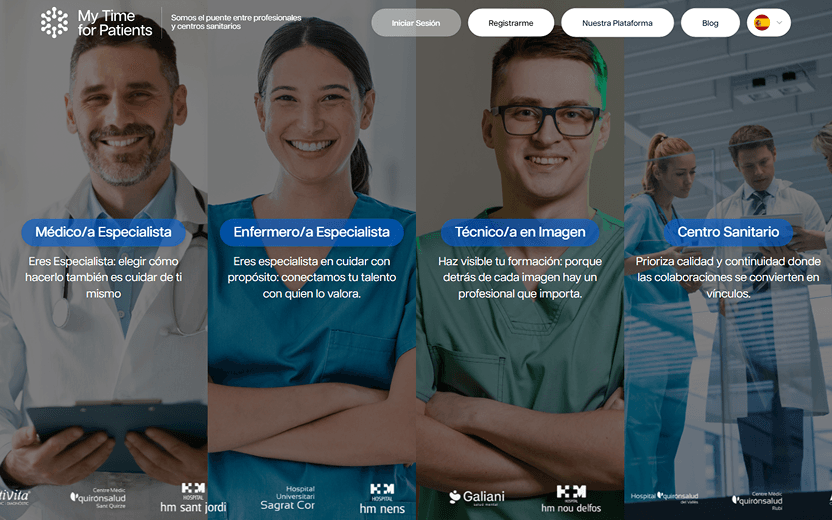 My Time for Patients — Agenda para profesionales de salud